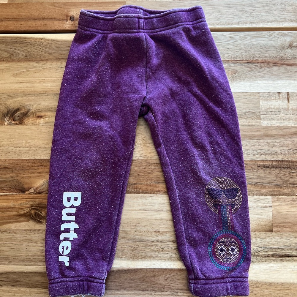Butter‎ size 2T purple embellished joggers